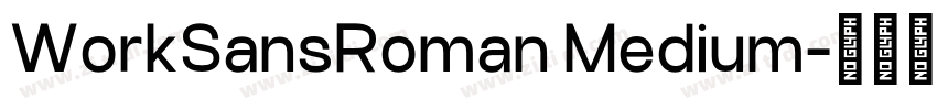 WorkSansRoman Medium字体转换